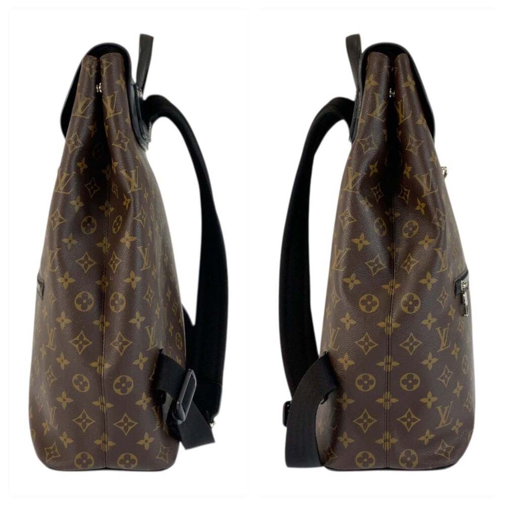 LOUIS VUITTON Black Monogram Leather Backpack - Picture 9 of 10